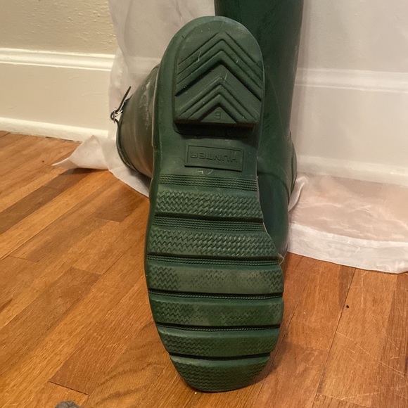 Green hunter boots.  Tall & gently used - Picture 3 of 3